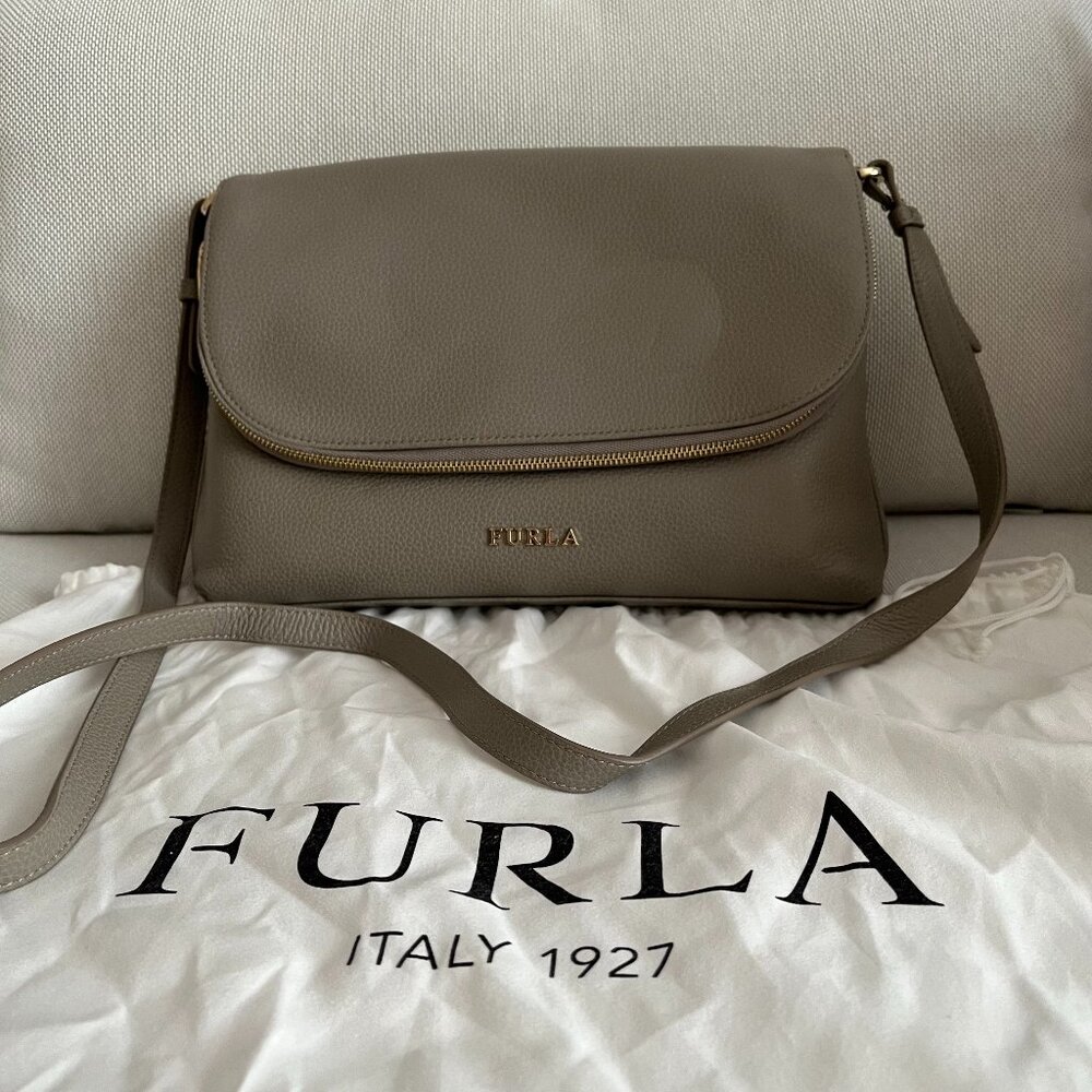 Furla Leather Crossbody Bag Magnetic Flap